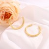 Hollow Tube Hoop Earrings for Women by Ginger Lyne 2" Gold Stainless Steel Lightweight - 3 of 4