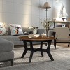 NicBex Simple Wood Round Coffee Table for Living Room,Mid-Century Farmhouse Tea Table,Circle Wooden Center Table,Black - 4 of 4