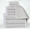 Viscose Cotton Blend Medium Weight Soft Textured Ribbed Towel Set by Blue Nile Mills - 2 of 4