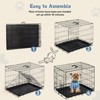 AZL1 Life Concept Pet Crates and Houses Single Door Dog Cage Durable Metal Pet Kennel Secure Lock Collapsible Removable Tray, Black, 30.3"*17.9"*19.4" - 3 of 4