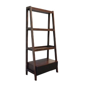 GDFStudio Blairmont Modern 68" Acacia Wood Ladder Shelf - 1 of 4