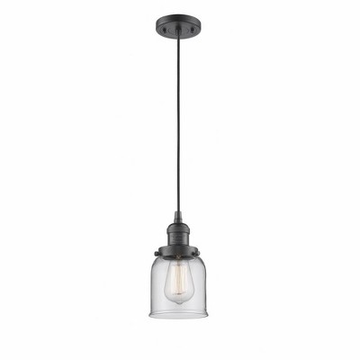 Bell - 1 Light Cord Hung Mini Pendant In Industrial Style-10 Inches Tall and 5 Inches Wide