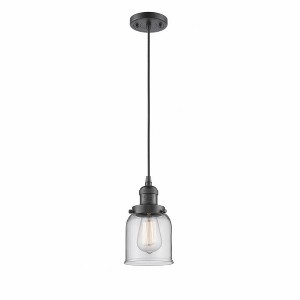 Bell - 1 Light Cord Hung Mini Pendant In Industrial Style-10 Inches Tall and 5 Inches Wide - 1 of 1