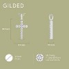 GILDED 1/10 CTTW Lab Grown Diamond Cross Pendant in Sterling Silver, 18 Inch Chain - 4 of 4