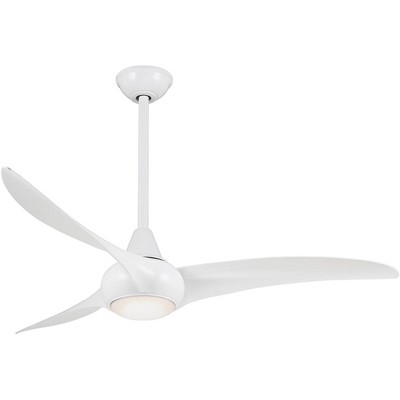 52" Minka Aire Modern 3 Blade Indoor Ceiling Fan with LED Light Remote Control White for Living Room Kitchen Bedroom Family Dining