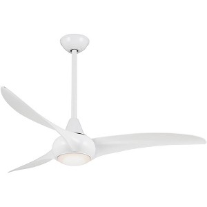 52" Minka Aire Modern 3 Blade Indoor Ceiling Fan with LED Light Remote Control White for Living Room Kitchen Bedroom Family Dining - 1 of 4