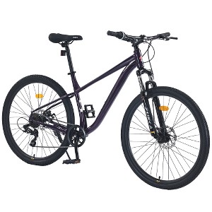 27.5 Inch Wheels 8 Speed Mountain Bike, for Men Women Boys and Girls, Front Suspension, Steel Frame - 1 of 4