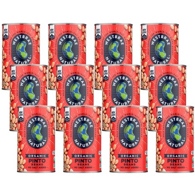Westbrae Organic Pinto Beans - Case of 12/25 oz