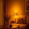 YANSUN 2-Pack 1W Plug-in Light-Controlled Night Light, Amber 1600K, Cylinder Up/Down Light, U.S. Two-Prong Plug, Electroplated Edge - 4 of 4