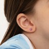 Girls' CZ Cluster Flower Screw Back Sterling Silver Earrings - In Season Jewelry - 3 of 4