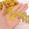 Sewing Fringe Trim, 11 Yards Leaf Tassel Sequin Trim Metallic Braided Lace Ribbon for DIY Craft Party Costume Curtain Decoration - 4 of 4