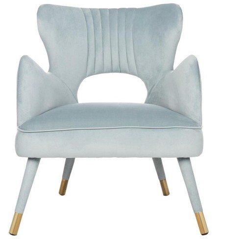 Blair Wingback Accent Chair - Slate Blue/gold - Safavieh : Target