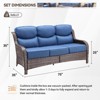 Gymojoy Outdoor Wicker Sofa PE Rattan Patio Couch Sofa for Garden - 2 of 4