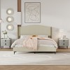 Lycvki Nightstand with 2 Drawers and Marble-Pattern Tabletop - 3 of 4