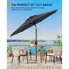 9FT Patio Umbrella Outdoor, Market Umbrella, Table Umbrella with Push Button Tilt and Crank, 8 Sturdy Ribs UV Protection Waterproof - 2 of 4