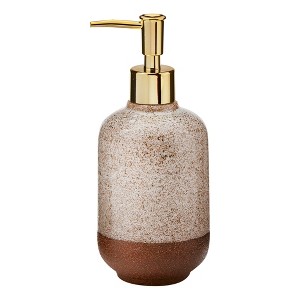 tagltd Renew White Ceramic Soap Pump Dispenser 15oz Hand Wash Only 7.6in H x 3.4in L x 3.1in W Everyday Essential - 1 of 2