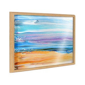 18" x 24" Blake Sand and Surf Framed Printed Art by Xizhou Xie Natural - Kate & Laurel All Things Decor: Contemporary Style - 1 of 4