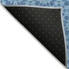 Denim Blue And Ivory Floral Medallion Washable Indoor Outdoor Area Rug - 4 of 4
