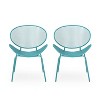 Christopher Knight Home Elloree Outdoor Metal Mesh Shell Chairs (Set of 2) - 2 of 4