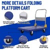 1320lbs Platform Truck 36"x24" Foldable Push Dolly Flatbed Cart With 5" Wheels - 4 of 4
