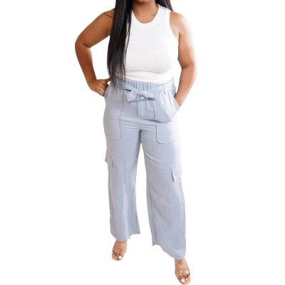 Women's Soft Linen Cargo Pant - Strut & Bolt