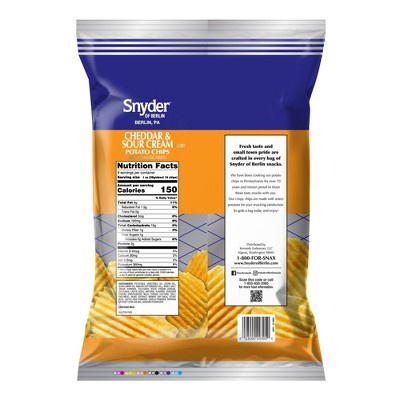 Snyder of Berlin Cheddar & Sour Cream Potato Chips - 7.75oz