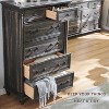 SinCiDo 32" Wide Farmhouse 6 Drawer Tall Dresser w/4 Solid Wood Feet, Rustic Column Decor Storage Chest for Bedroom, Living Room - 4 of 4