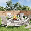 6-Pack Modern Adirondack Chairs – HDPE Poly Lumber, 380LB Capacity, Wooden Texture | Weatherproof for Outdoor Firepit, Patio & Deck - 2 of 3