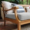 Cambridge Casual Robin Teak Wood Outdoor Sofa Daybed with Oyster Cushion: Weather-Resistant, Galvanized Steel Hardware, Foam Fill - 4 of 4