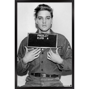 Trends International Elvis Presley - Army Enlisting Framed Wall Poster Prints - 1 of 4