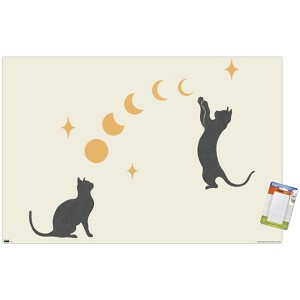 Trends International Episodic Drawing - Cat And Moon 1 Unframed Wall Poster Prints - 1 of 4