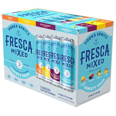 Fresca Mixed Vodka Spritz Variety Pack Gluten-Free Canned Cocktail - 8pk/355ml Cans