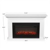 Cleo Landscape Electric Fireplace in White by Real Flame - 3 of 4