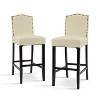 Grungis Faux Leather Bar Stools Set of 2,Counter Stools with Backrest and Footrest,Kitchen Chair for Kitchen Island - 4 of 4