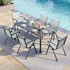 ODK Outdoor Aluminum Patio Table with Weatherproof & Rust-Proof Design, 6-8 Person Rectangular Table for Deck Garden Lawn Backyard - 2 of 4