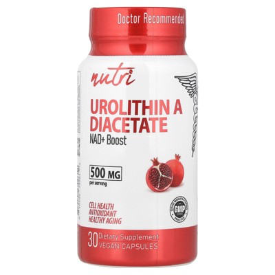 Nutri Urolithin A Diacetate, 30 Vegan Capsules (250 mg per Capsule)