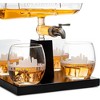 The Wine Savant Los Angeles Design Whiskey & Wine Decanter Set Includes 4 Los Angeles Design Whiskey Glasses, Unique Addition to Home Bar - 1100 ml - 2 of 4