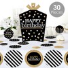 Big Dot of Happiness Adult Happy Birthday - Gold - Birthday Party Decor and Confetti - Terrific Table Centerpiece Kit - Set of 30 - 2 of 4