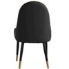 POVISON Contemporary Upholstered Dining Chairs Set of 2, High Back Armchairs, Orange - 3 of 4