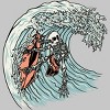Men's Design By Humans Death Surfer By quilimo T-Shirt - 2 of 4