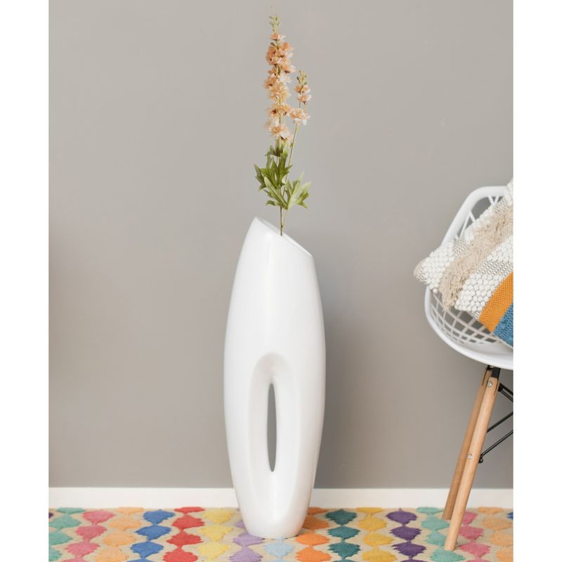 Uniquewise Tall Floor Vase, Modern White Large Floor Vase, Decorative Lightweight Vase, for the Entryway, Dining Room, Living Room, or Bedroom, 2 of 6