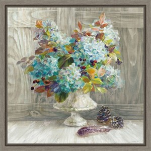 Amanti Art Rustic Florals by Danhui Nai Canvas Wall Art Print Framed 16-in. x 16-in. - 1 of 4