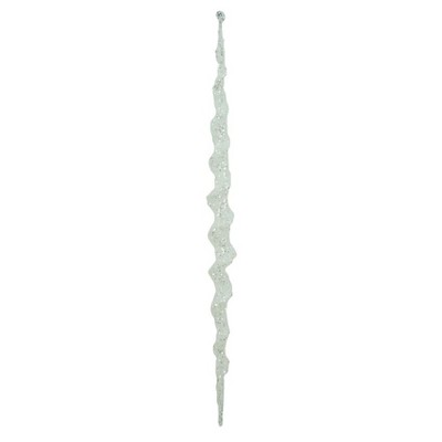 Kurt S. Adler 12" Winter Light Glittered Spiral Icicle Christmas Ornament - White