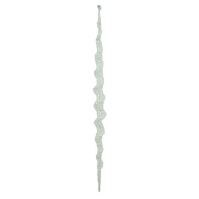 Kurt S. Adler 12" Winter Light Glittered Spiral Icicle Christmas Ornament - White