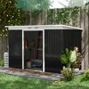 Outsunny Metal Garden Storage Shed Tool House with Sliding Door Spacious Layout & Durable Construction for Backyard, Patio, Lawn - 3 of 4