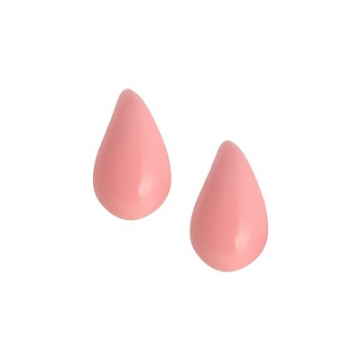 SOHI Women's Barbie Pink The Medium Teardrop Stud Earrings