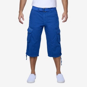 X RAY Men's Belted 18" Inseam Below Knee Long Cargo Solid Shorts - 1 of 4