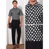 Lars Amadeus Men's Polka Dots Shirt Summer Short Sleeves Button Printed Dress Shirts - 4 of 4