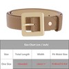 INSPIRE CHIC Women's Golden Square Buckle Fashion Faux Leather Waist Belts 1 Pc - 3 of 4
