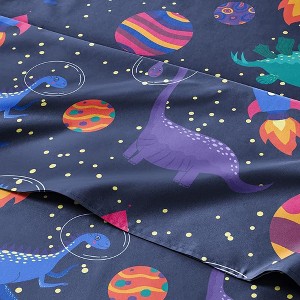 Kids 4 Piece Bed Sheet Set - Cute & Cozy Wrinkle-Resistant with Vibrant Designs - CGK Linens - 1 of 4